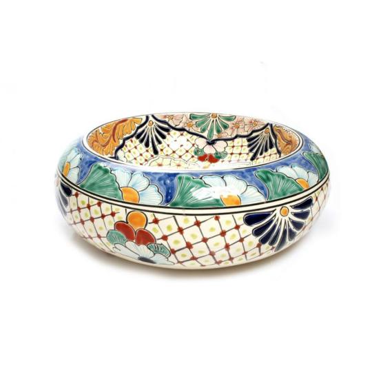 kvetinove malovane vzorovane keramicke orientalne umyvadlo drez kupelna kupelne umyvadlo rucne vyrobene talianske toskanske dekor kuchyna renovacia kohutika kupelna mediteranny country vintage shabby chic mexicke.jpg